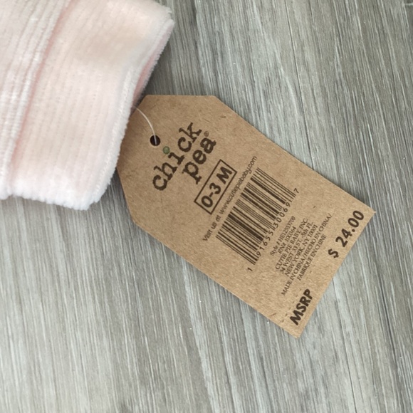 CHICKPEA Baby Girls Cozy Footed Coverall with Headband, 2 Piece Set - Picture 3 of 6